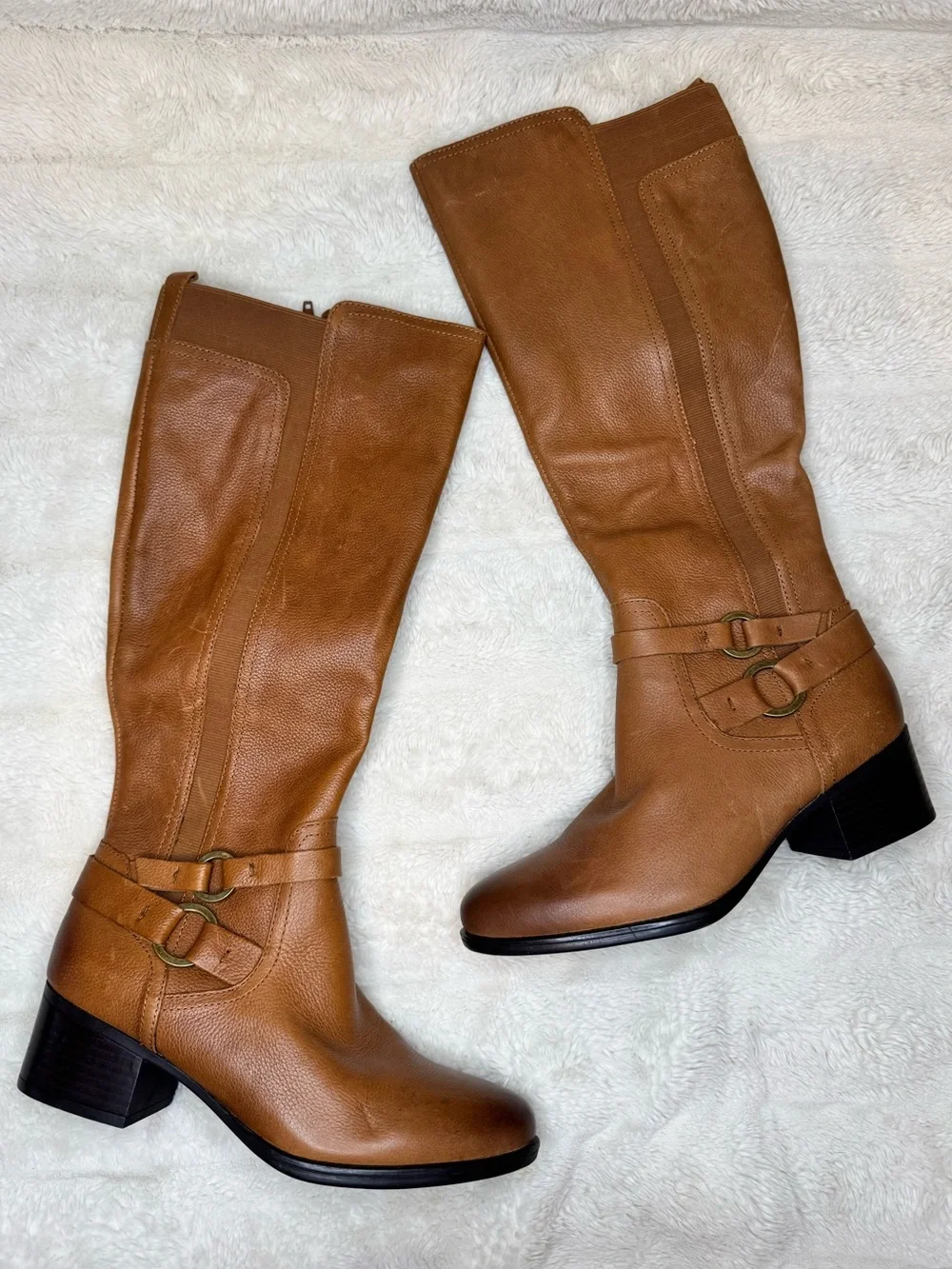 Naturalizer Dark Tan Leather Knee High Boots Women’s 7.5